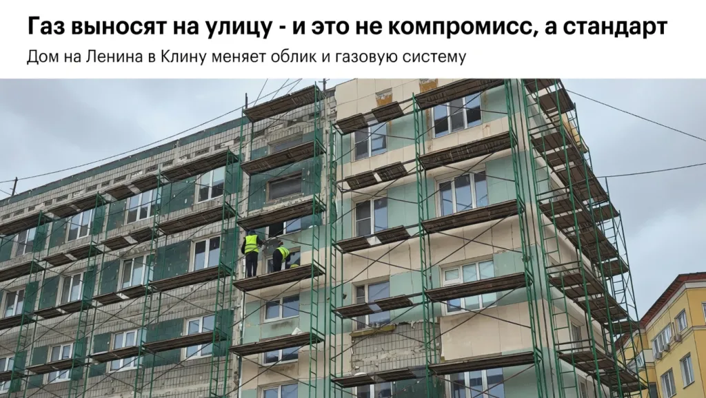 Газ выносят на улицу - и это не компромисс, а стандарт
